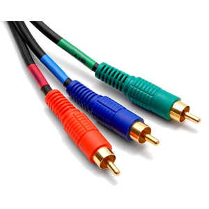 component cable with red blue and green cables